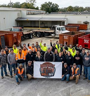 The BrickCity Roll Off team with their containers and trucks